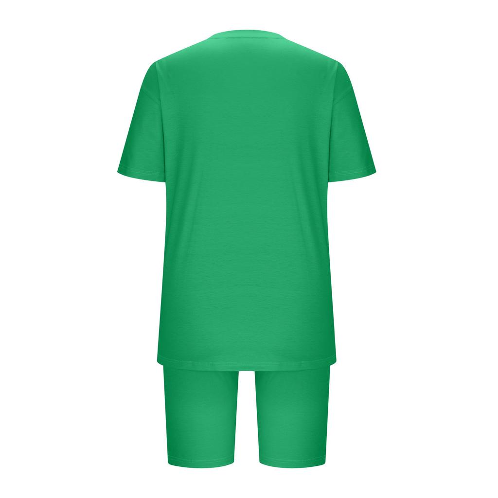 Women's Loose And Fashionable  Casual Short Sleeved Shorts Two-piece Set