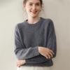 Women's Solid Color Cashmere Round Neck Knit Pullover Sweater