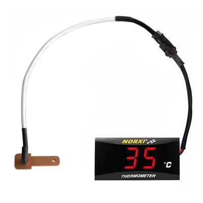 Motorcycle Radiator Tank Universal Fin Temperature Sensor Waterproof Compact with High Temperature Warning Function (Red)