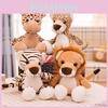 Adorable Plush Toy Jungle Animals Featuring Tiger Leopard Deer And Lion For Kids