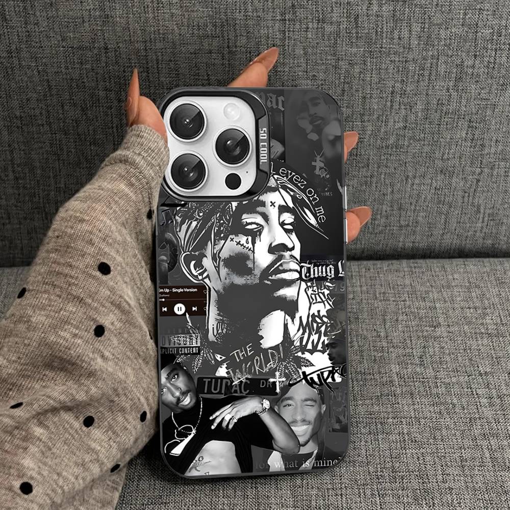 2Pac Hip Hop Singer Phone Cases For IPhone 17 16 15 14 13 12 11 Plus Pro Max Pro Color Matte Cover