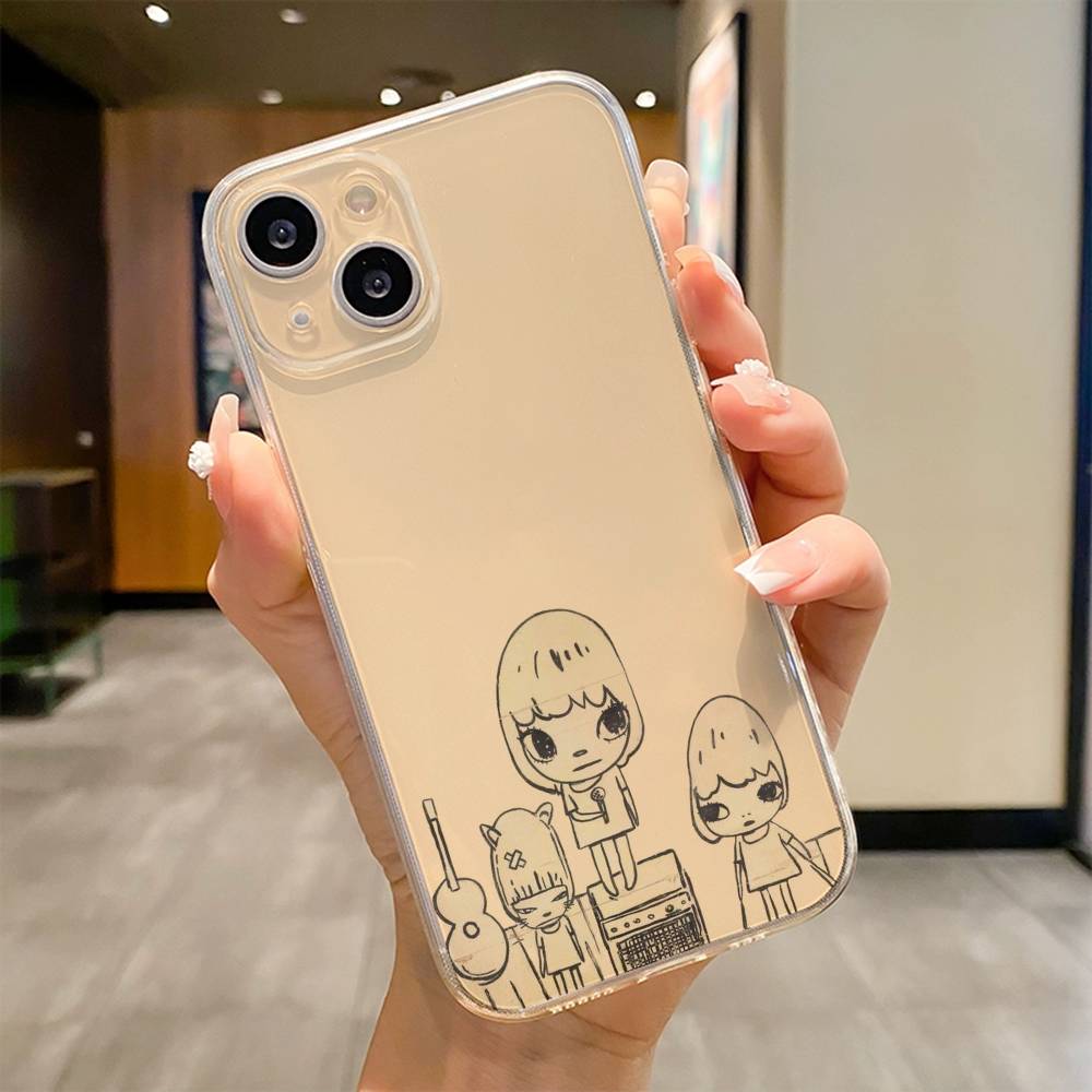 Y-Yoshitomo N-Nara Phone Case For iPhone 17 16e 16 15 14 13 12 11mini Pro Max X XR XSMAX 8 7 Air Plus Soft Cover