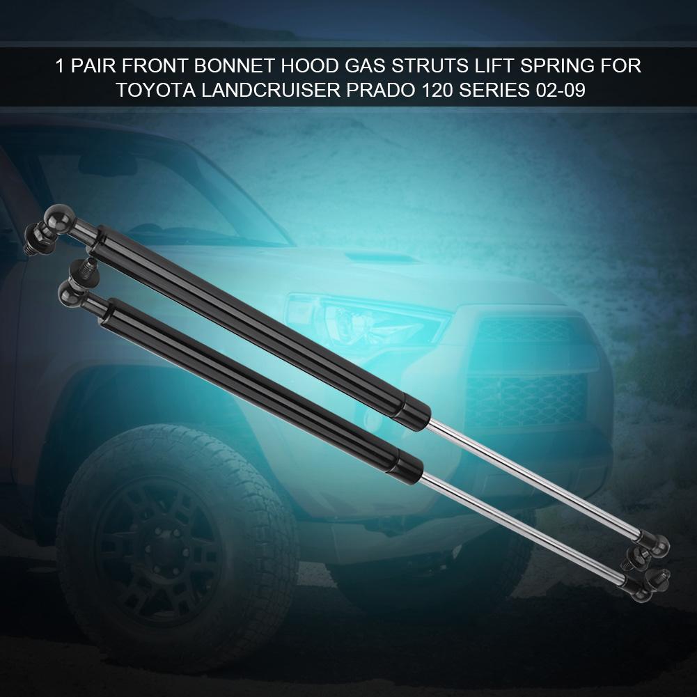 

1 пара передних газовых упоров капота с пружинами для Toyota Landcruiser Prado 120 серии 02 09