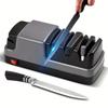 Multi-functional Tool 4-in-1 Knife Sharpener: Suitable for Diamond Sandpaper for Straight Blades, Serrated Edges, Ceramic Pieces and Scissors.