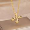 Charming Chubby Brass Polished 26-Letter Silver Pendant Necklace for Women