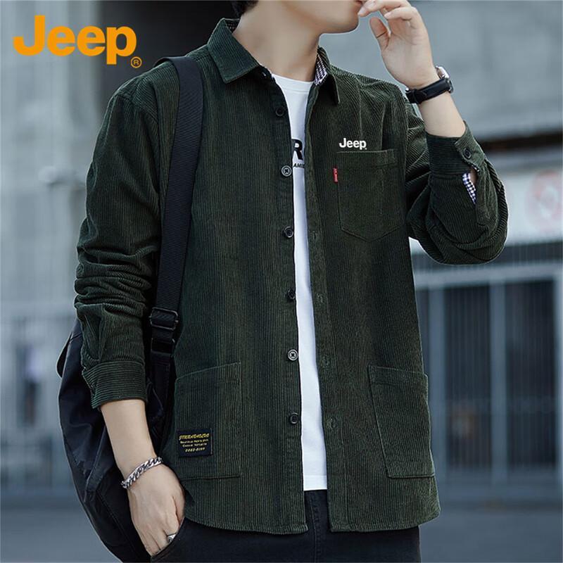 JEEP Men s Corduroy Long-Sleeve Workwear Shirt Jacket XL
