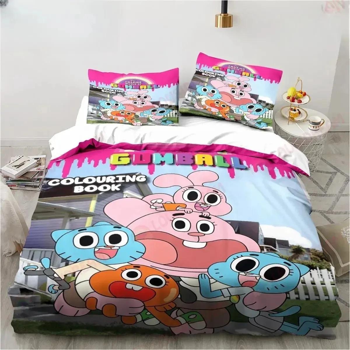 

New Cartoon The Amazing World Gumball Bedding Set Bedroom Soft Modern Bedspreads Comefortable Duvet Cover Quilt Cover Pillowcase AU Single 140x210cm