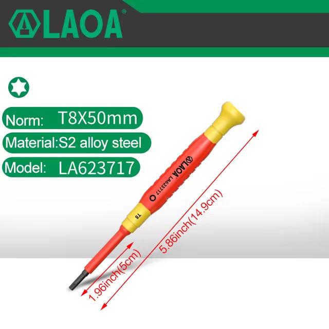 LAOA Insulated Precision Screwdriver a Cross Small Size Screwdriver To Remove Eyeglasses Clocks and Watches Cell Phone Notebook