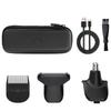 Body Hair Trimmer for Men 3-In-1 Pubic/Nose Hair Trimmer Foil Shaver Kit with LED Light 7200RPM
