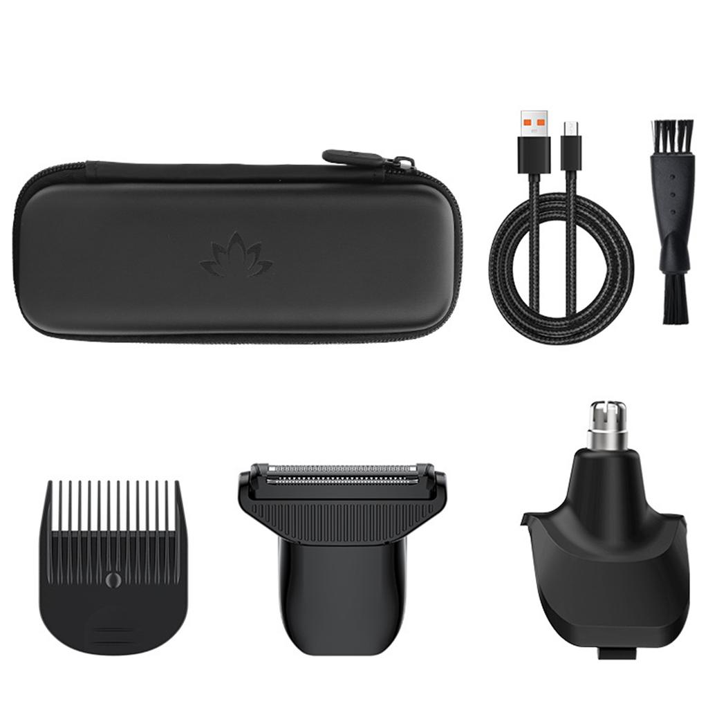 Body Hair Trimmer for Men 3-In-1 Pubic/Nose Hair Trimmer Foil Shaver Kit with LED Light 7200RPM
