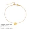 EManco Mini Delicate Round Jewelry Stainless Steel Gold-Plated Bracelet Simple Party Favors