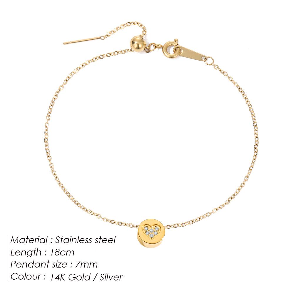 EManco Mini Delicate Round Jewelry Stainless Steel Gold-Plated Bracelet Simple Party Favors