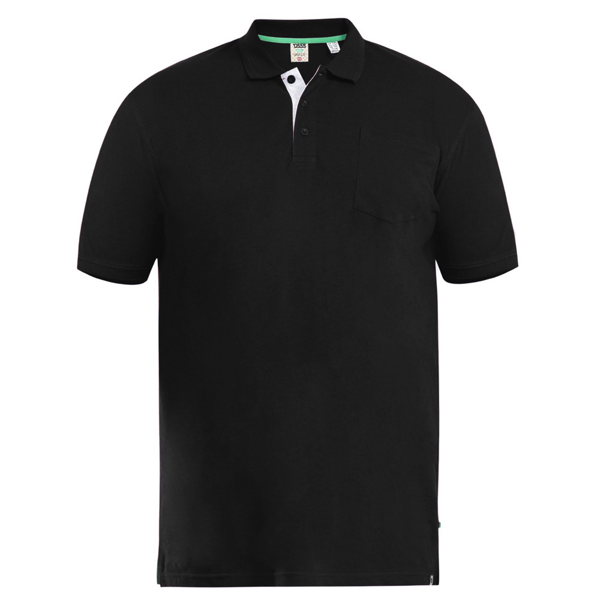 Duke Heren D555 Grant Pique Kingsize poloshirt 3XL zwart