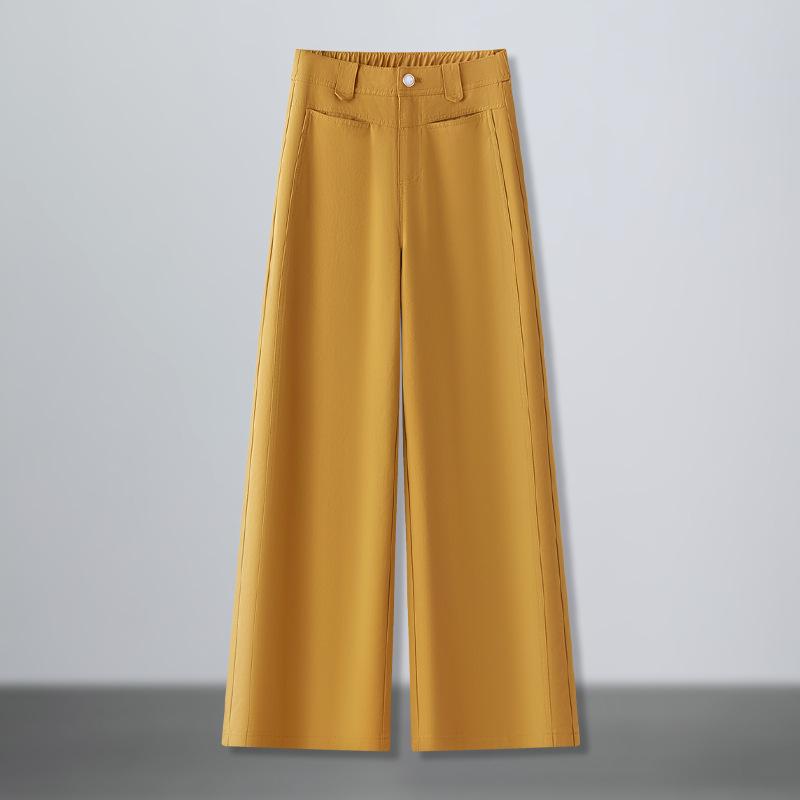 Women's Summer White High-Waist Wide-Leg Jeans: New Arrival Casual Washed Cotton Slim Fit Straight Leg Pants.