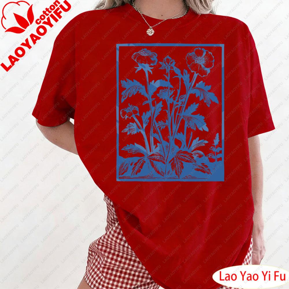 

Vintage Wildflowers Graphic Shirt 90s Retro Flowers Tee Gift for Her Flower Girl Tees Flowers Lover Clothes Streetwear Tops 4XL