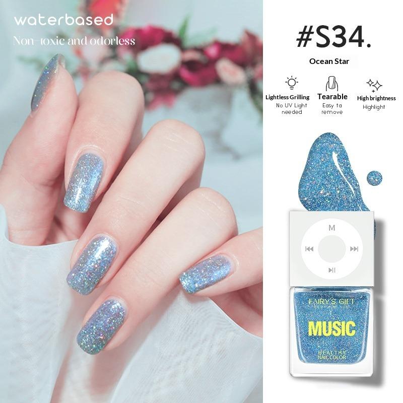 Water-based Nail Polish, No Baking Required, Long-lasting, Quick-drying, Peelable, Odorless, Brightens Hands and Feet.