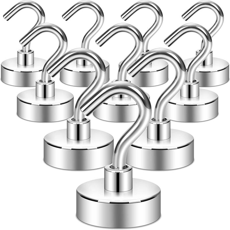 Super Mocne Magnesy Neodymowe Haczyki, Haczyki Heavy Duty, Magnesy Ziem Rzadkich Haczyki na Lodówkę, DIY, Domowa Kuchnia