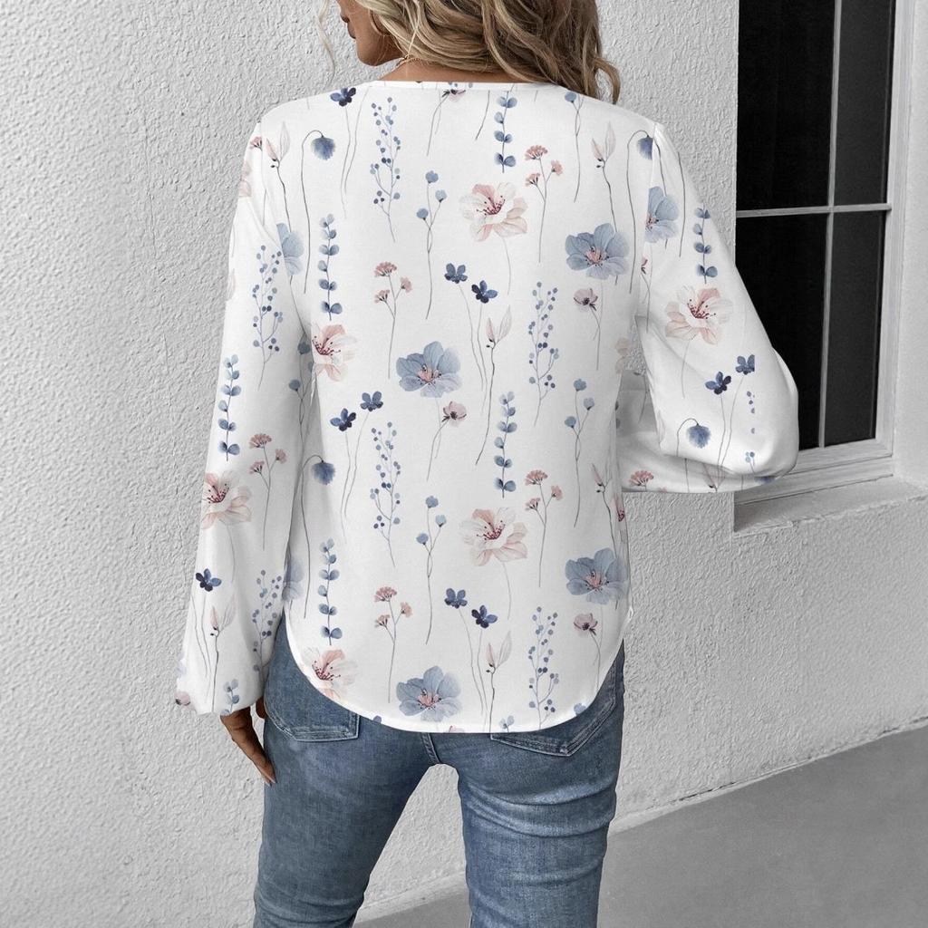 European and American new long-sleeved shirt women's shirt