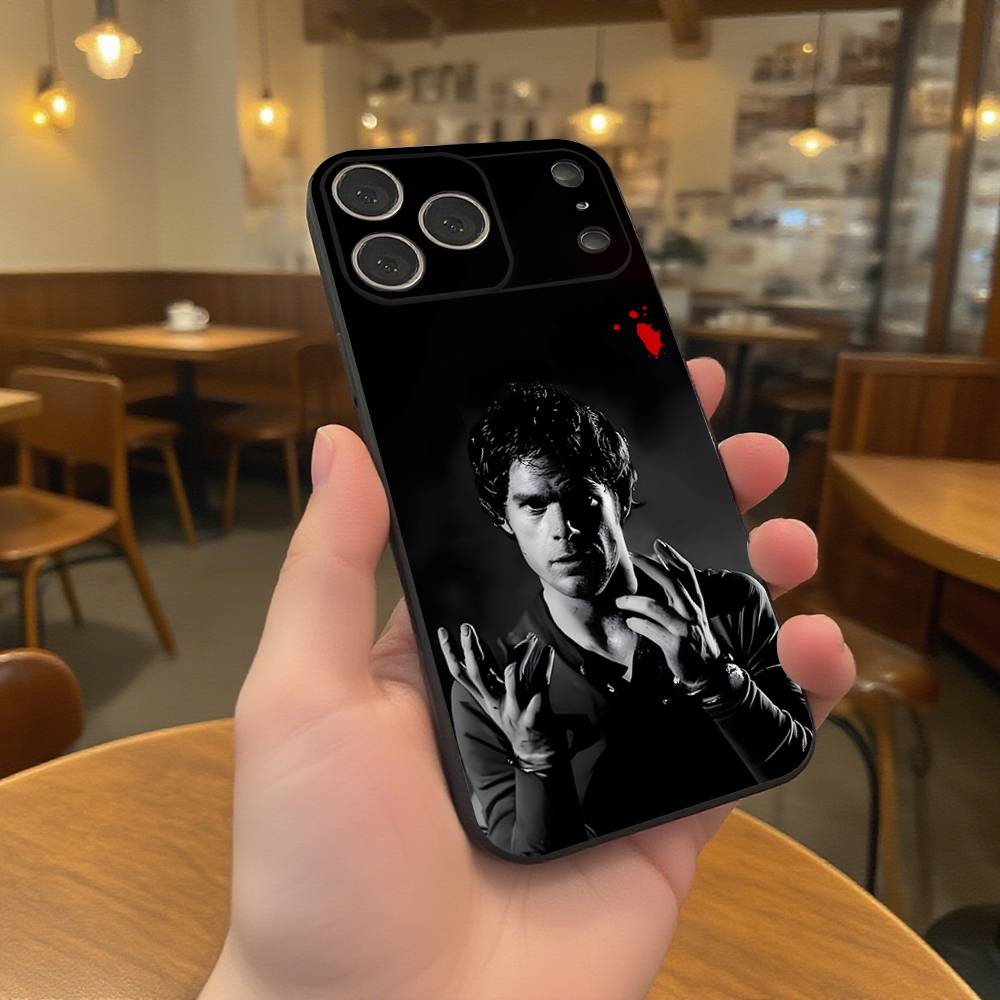 D-Dexter Morgan Phone Case For iPhone 17,16,15,14,13,12,11,Pro,Max,Plus Black Soft Cover