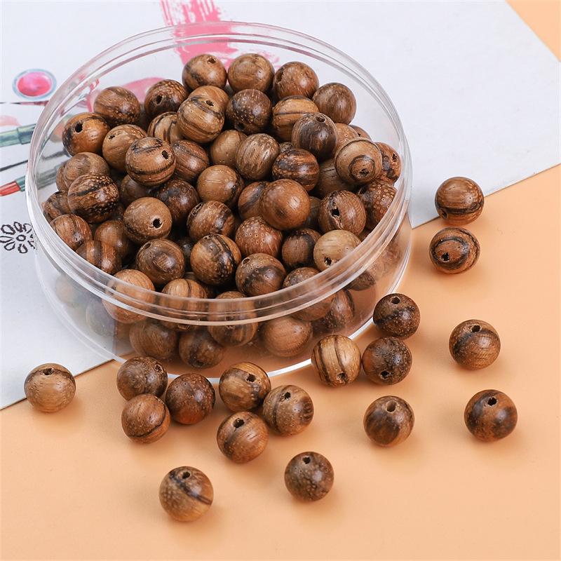 

Деревянные круглые бусины 8 мм: Груша, Палисандр, Японский кипарис, Сандаловое дерево для самодельных украшений и аксессуаров для браслетов 8mm Hole 1mm 50 pcs/bag