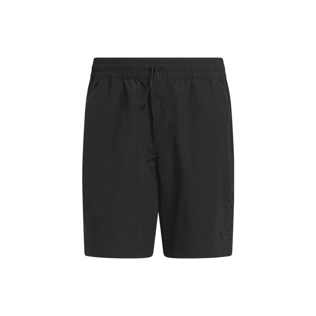 adidas Originals Skateboarding Series Water-Repellent Solid Color Elastic Waist Straight-Leg Casual Shorts Unisex Black HS3016