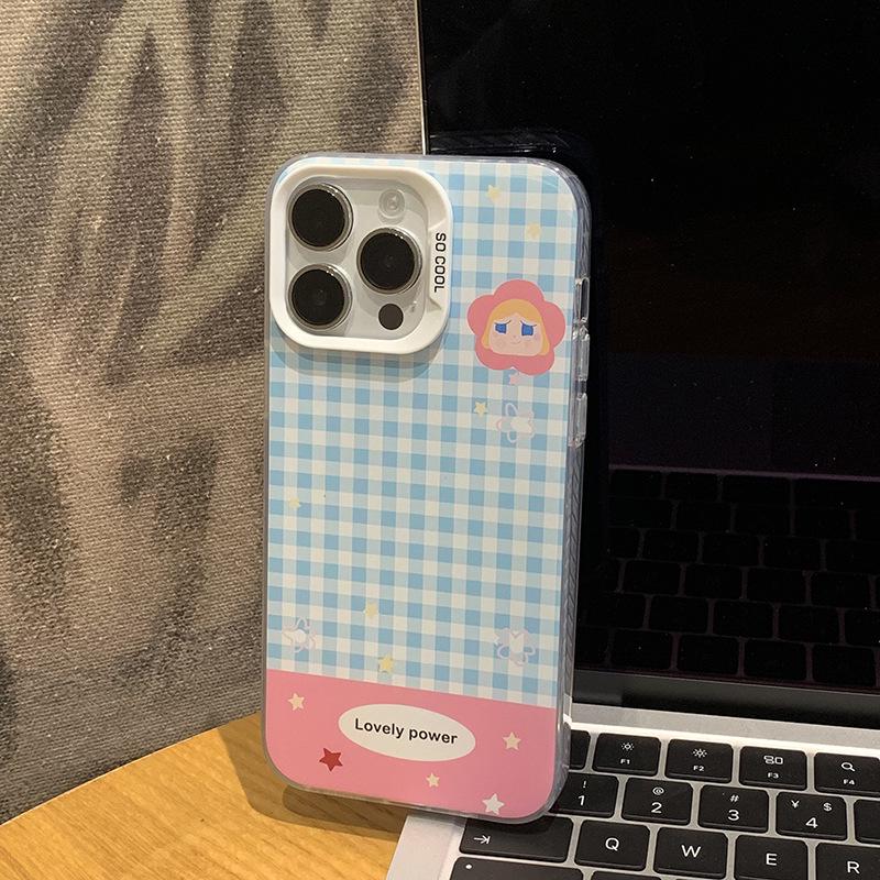 

iPhone 17 Pro Max Cute Silver Phone Case with Stereo Crying Doll & 16 Colors, Compatible with Models 13, 14, 15 Plus. iPhone 7P