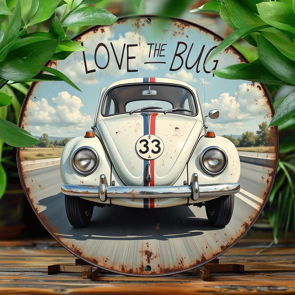 Round Metal Tin Sign Wall Decor Retro Farm Machinery Iron Plaque Home Garage Bar Cafe Rustic Industrial Decor Art Sign