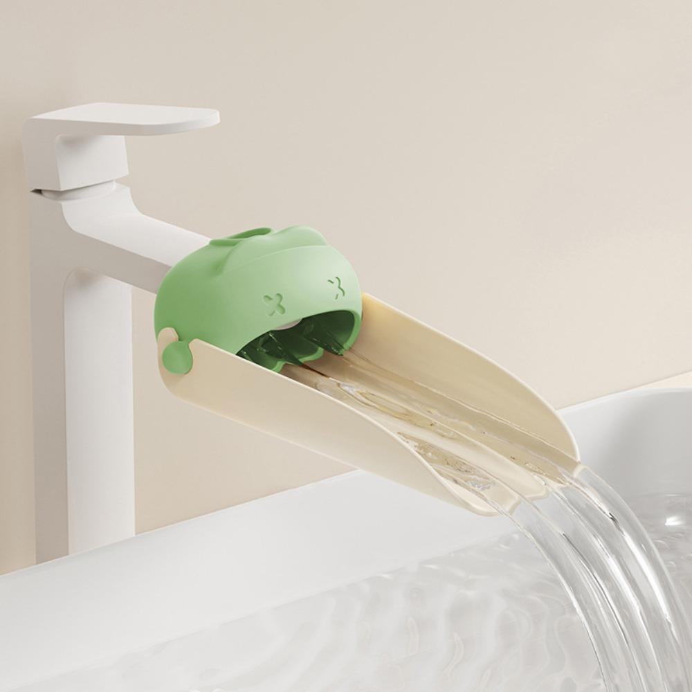 Splash-Proof Faucet Extender Kids Hand Washing Assistant Foldable Water Nozzle Guide Sink Cute Cartoon Water Faucet Extension