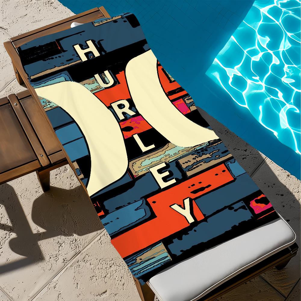 fashion art LOGO LUXURY h-hurleIES Towel Large Quick-Drying Microfiber soft Beach Towel for Travel Fitness Sauna Bathing Camping