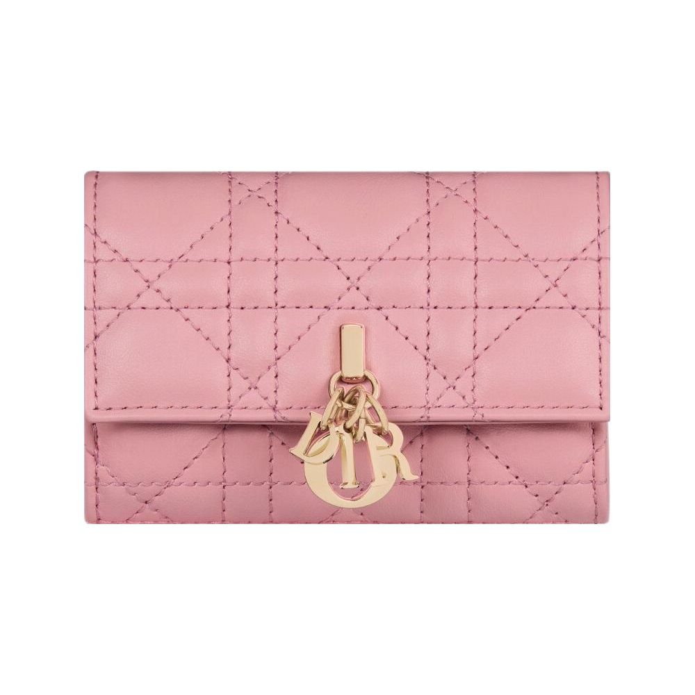 

Dior My Miss Light Gold Pendant Tartan Pattern Lambskin Wallet With Small Size Women wallets Peach-Pink S0966ONMJ-M92P Basic Set (Bag+Dust Bag)