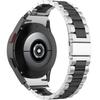 Armband für Samsung Galaxy Watch 4/5/6 40/42/43/44/45/46/47mm, Schwarz / Silber