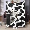 Cute Cow Print Flannel Throw  Ultra Soft AllSeason Blanket Ideal for Living Room Office Travel and Sofa