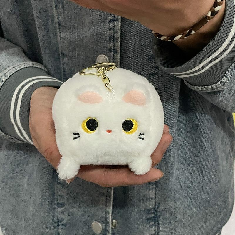 Cute Style Square Cute Kitten Plush Doll Pendant Girl Heart Doll Bag Hanging Ornament Grab Machine Doll