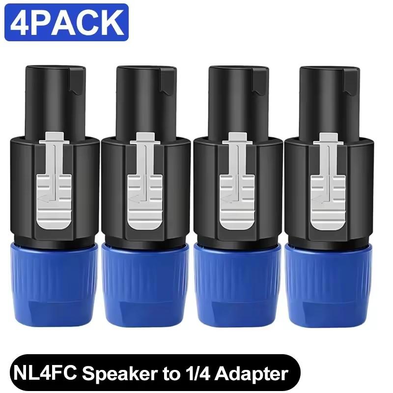 NL4FC Twist Lock 4 Pole Speaker Plug Connector Adapter Compatible for NL4FX NLT4X NL2FC for Amplifier Speaker Interconnect