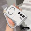 For Magsafe Wireless Charging Case For Realme C75 C71 C67 C65 C63 C61 C35 C33 C31 C30 C21 C20 4G With Lanyard PU Lambskin Cover
