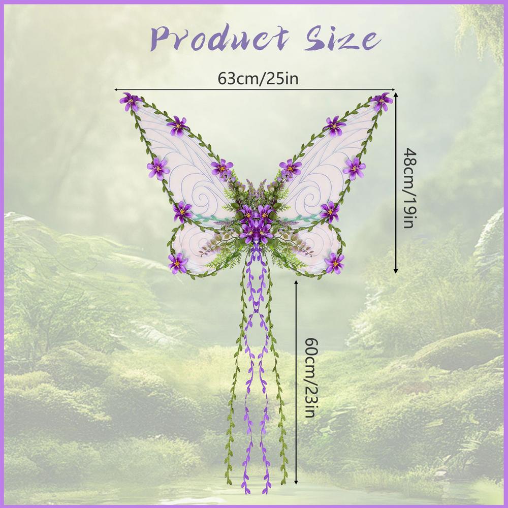 Fairy Wings Adult Fairy Costume With Vines Women's Costume For Pride Festival Cosplay Party Holiday Garden Makeup Christmas
