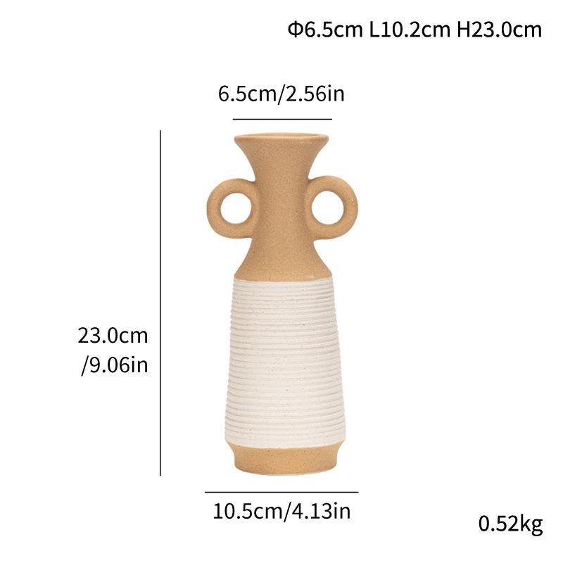 Color Block Ceramic Flower Vase - Luxury Home Décor Kettle Pot