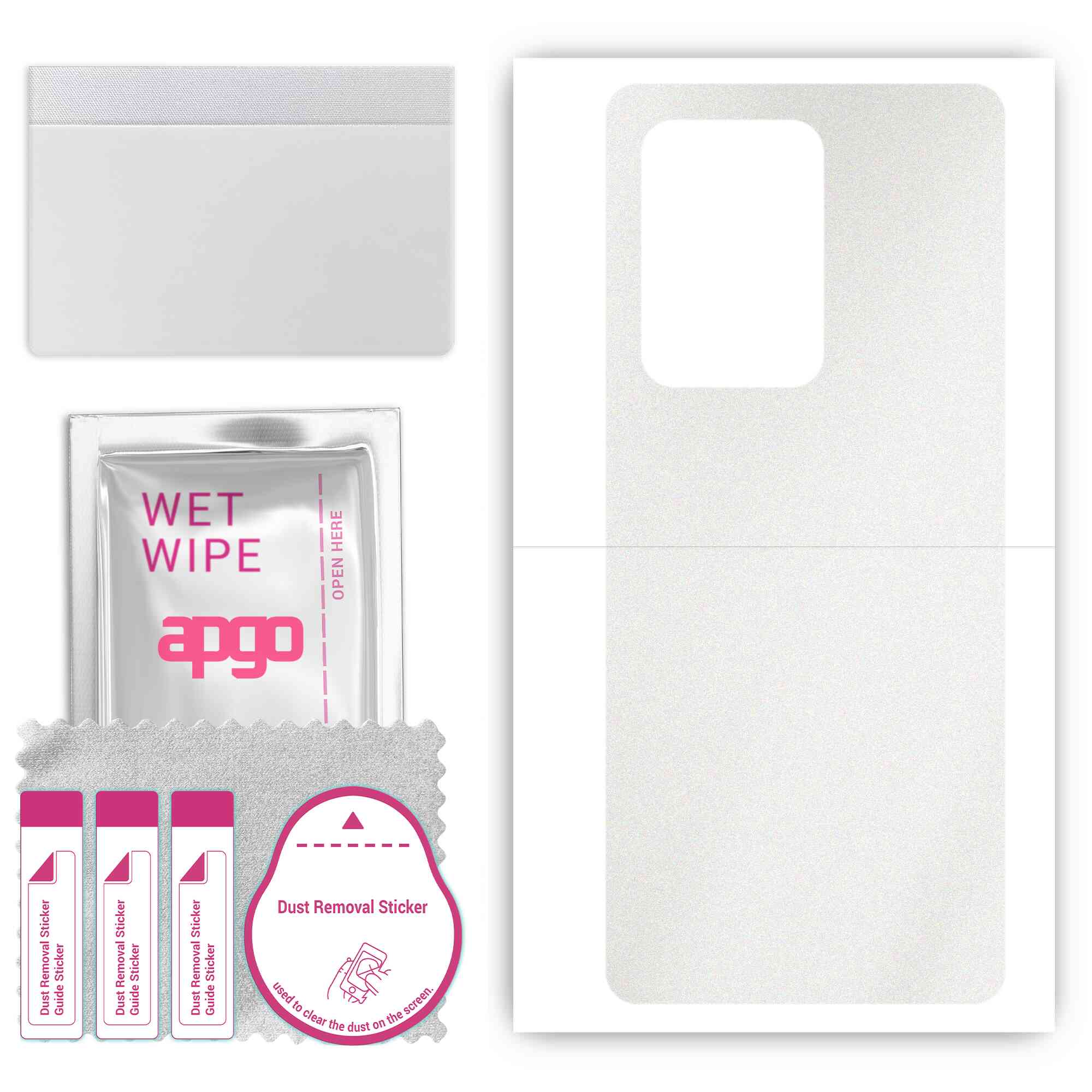 

Apgo Protective Skin Sticker для задньої панелі, сумісної з Meizu 18 Pro, Wrap Film, Foil, Vinyl - Pattern Matte Transparent