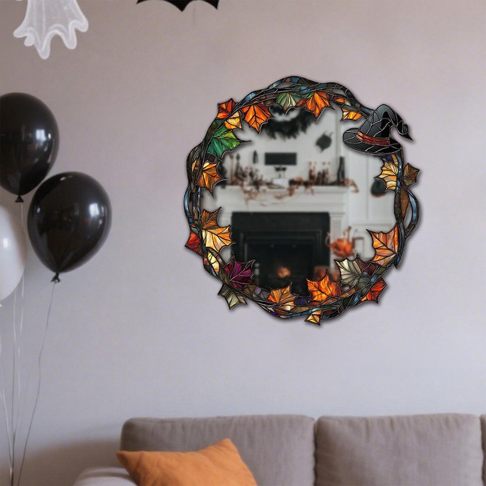 

Halloween Decorative Mirror Stickers For Bedroom And Bathroom Walls, No Need For Drilling, Wall-mounted Festival Decorations. One Size