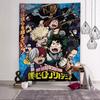 Action Anime Character Tapestry Wall Hanging Manga Merchandise Polyester Fabric Living Room Bedroom Wall Decor