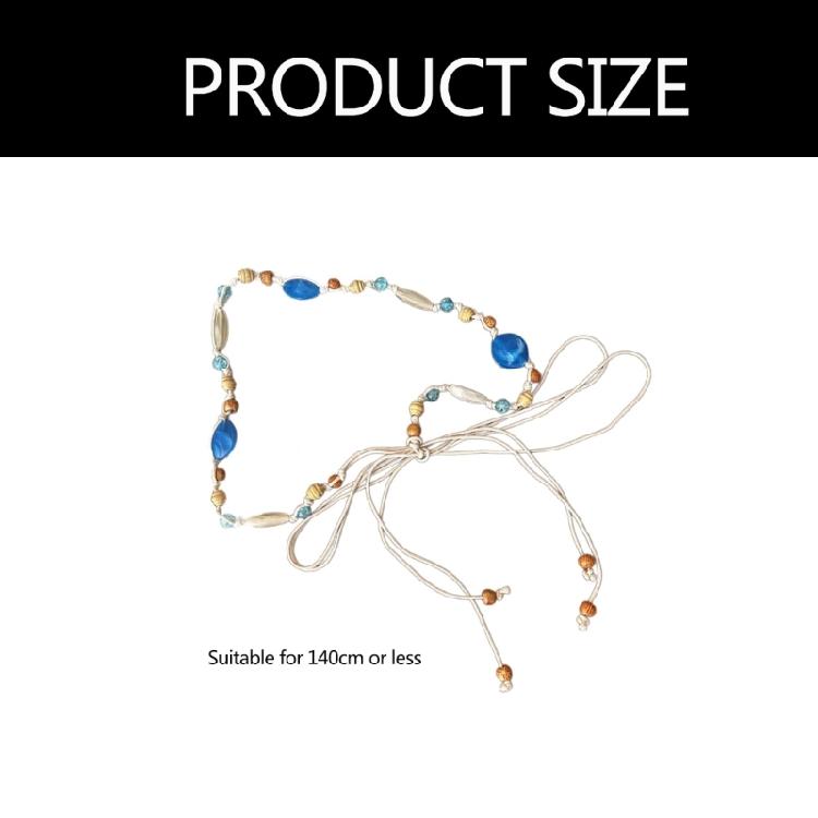 Sexy Tie Belts Braided Belt Seashells Flower Tie Belt for Bohemia Girls Women