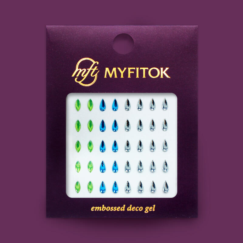 My Fit Talk Эмбо Деко Наклейка Капля-самоцвет 2 вида (выберите 1) #MFT0008