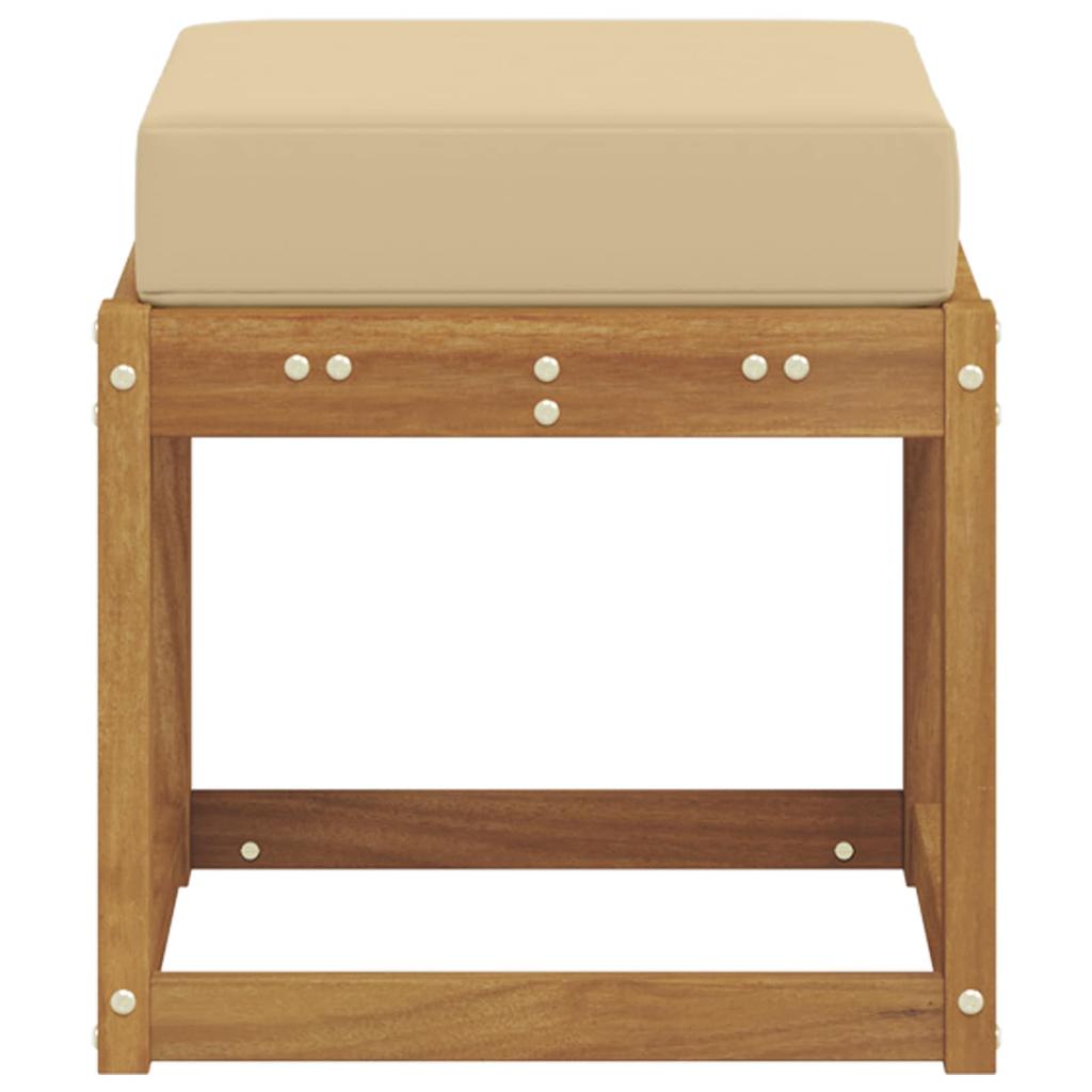 Outdoor Stool Bench Solid Acacia Wood Natural