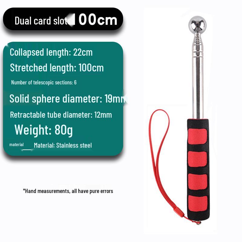 Telescopic Sound Hammer Tile Inspection Tool with Double Slot (98cm/115cm/128cm)