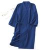 Midnight Diner Japanese Front Matching Room Men's Pajamas, Jinbei, Style, Plain, Style, Opening, Outfit, Wear, Stylish, One-piece (M, Blue)