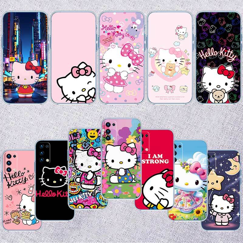 Cartoon Hello kitty Phone Case for Motorola Edge 20 30 S30 40 50 Fusion Lite Plus Pro Ultra Neo One Action Zoom Hyper Power Macro Vision