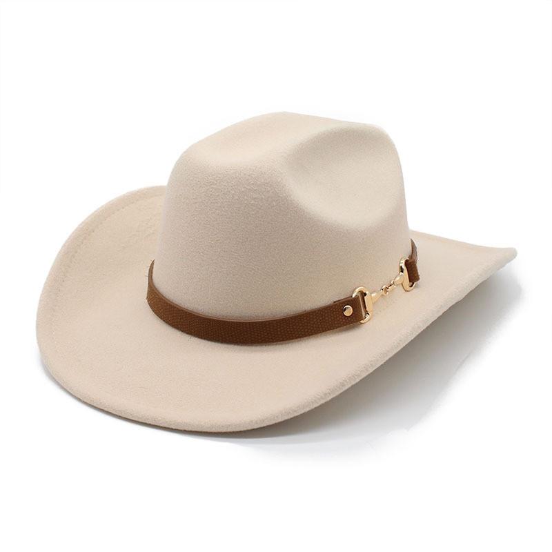 Traditional Tibetan Style Western Cowboy Hat With Wool Felt For Men And Women Summer Sun Protection