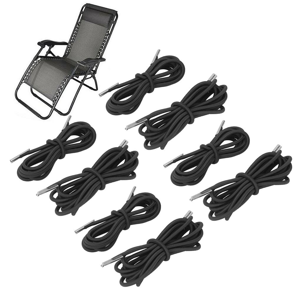 8pcs Recliner Chair Elastic Cord Zero Gravity Chair Cord Replacement Elastic Rope for Lounge Chair Beach Chair Folding Chair
