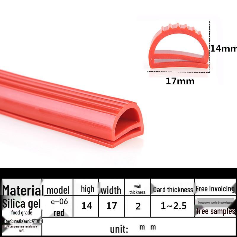 Silicone Sealing Strip: Acid & Alkali Resistant, High Temp Resistant, P & E-shaped for Oven, Steamer, Baking, Cold Storage.