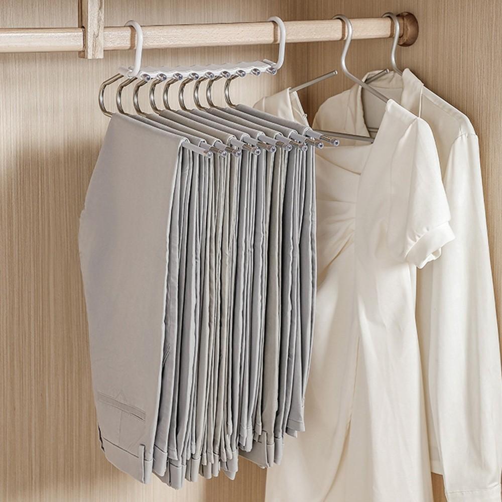 Multi-Function Magic Pants Hanger Space-Saving Trouser Hanger Durable Pants Storage Hook